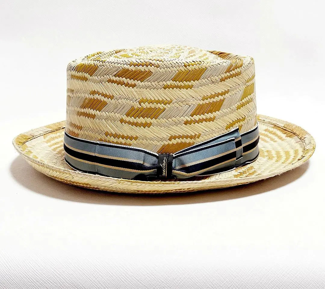 《Borsarino》 Nuevo Sombrero Panamá Italiano de Hierba Natural Sombrero de Paja de Trigo 57 (M) | 《ボルサリーノ》新品 イタリア製 天然草 パナマハット 麦わら帽子 57(M)