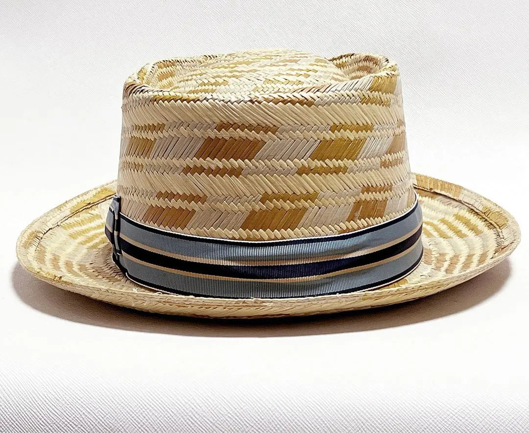 《Borsarino》 Nuevo Sombrero Panamá Italiano de Hierba Natural Sombrero de Paja de Trigo 57 (M) | 《ボルサリーノ》新品 イタリア製 天然草 パナマハット 麦わら帽子 57(M)