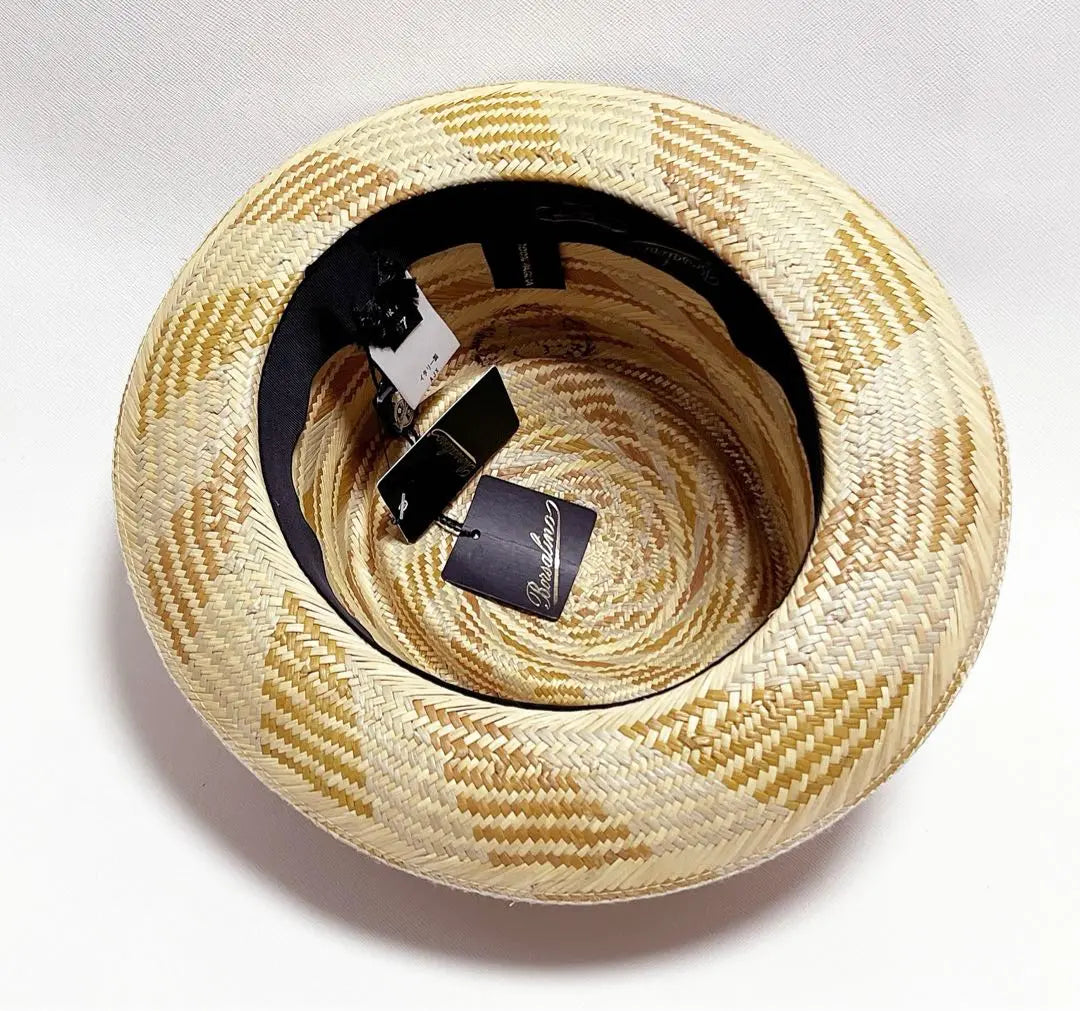 《Borsarino》 Nuevo Sombrero Panamá Italiano de Hierba Natural Sombrero de Paja de Trigo 57 (M) | 《ボルサリーノ》新品 イタリア製 天然草 パナマハット 麦わら帽子 57(M)