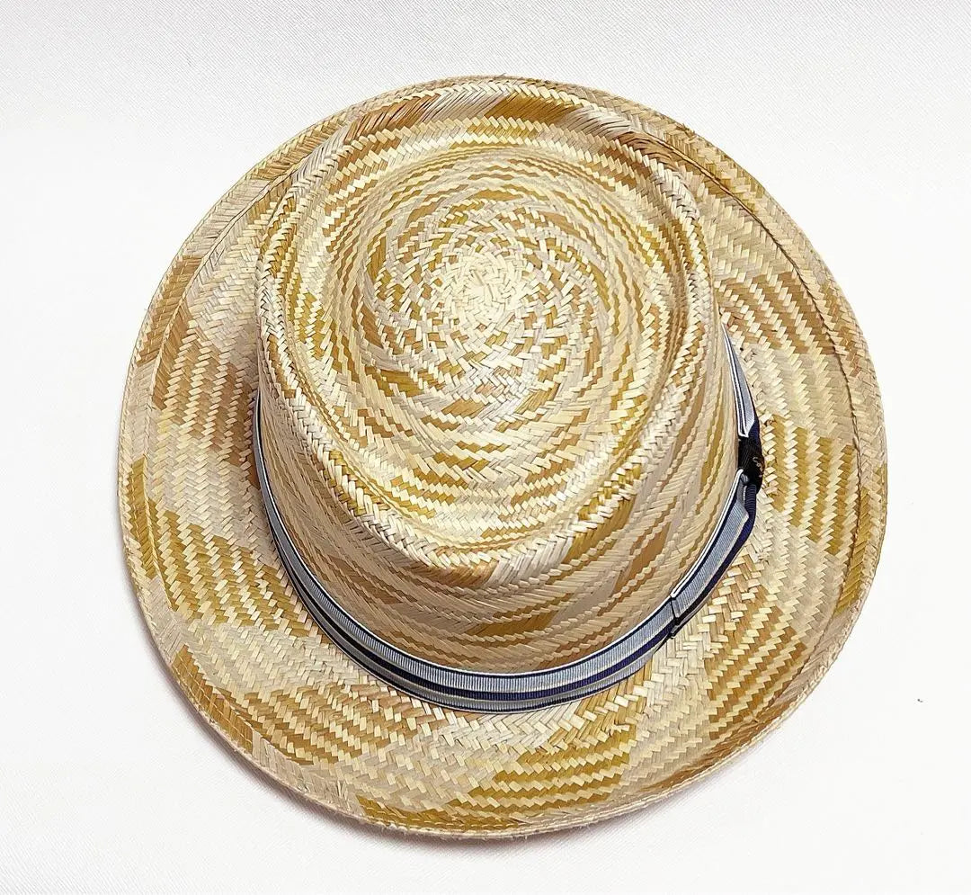 《Borsarino》 Nuevo Sombrero Panamá Italiano de Hierba Natural Sombrero de Paja de Trigo 57 (M) | 《ボルサリーノ》新品 イタリア製 天然草 パナマハット 麦わら帽子 57(M)