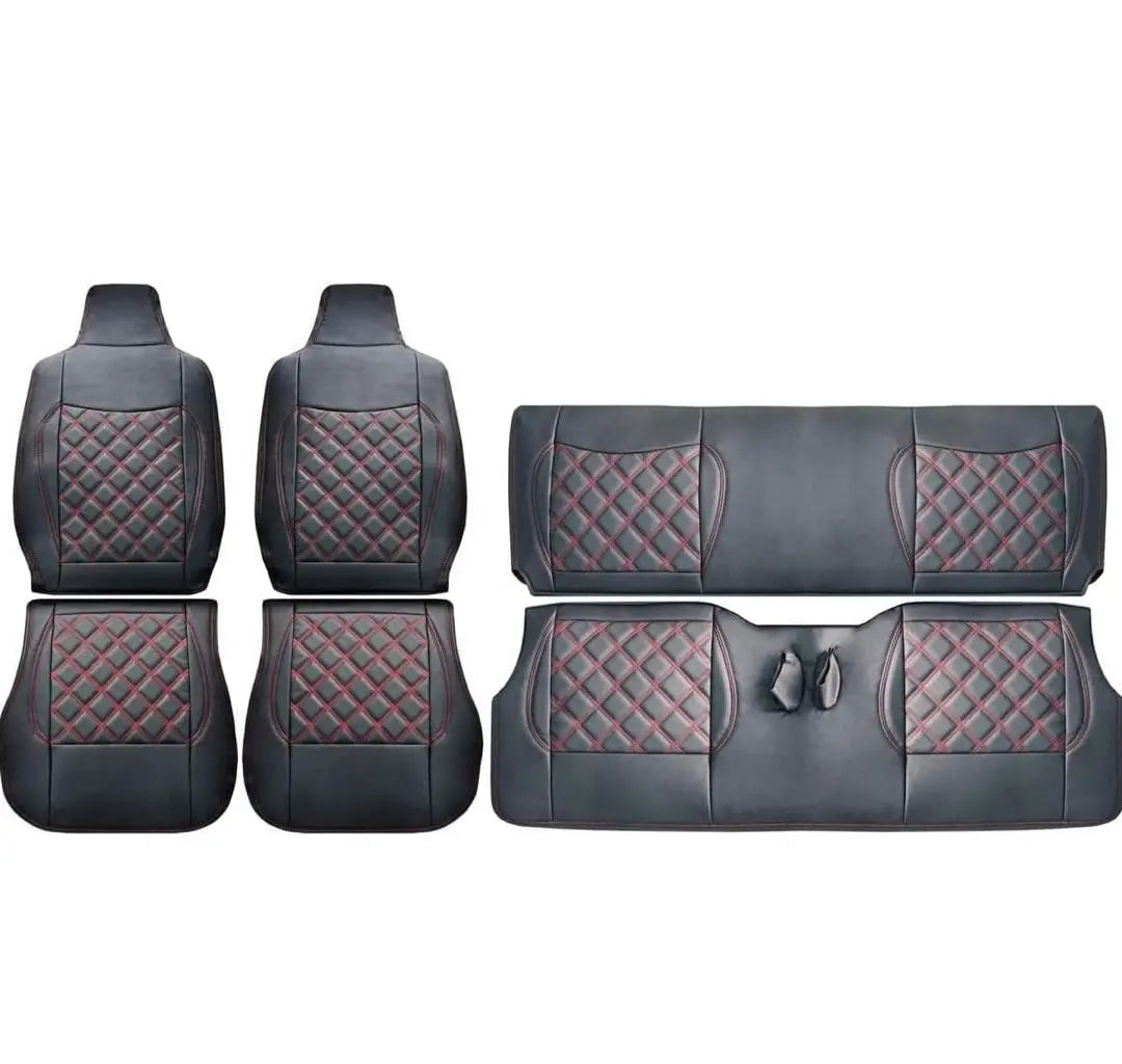 Every Ban DA17V Diamond Cut Leather Seat Cover Headrest Integrated