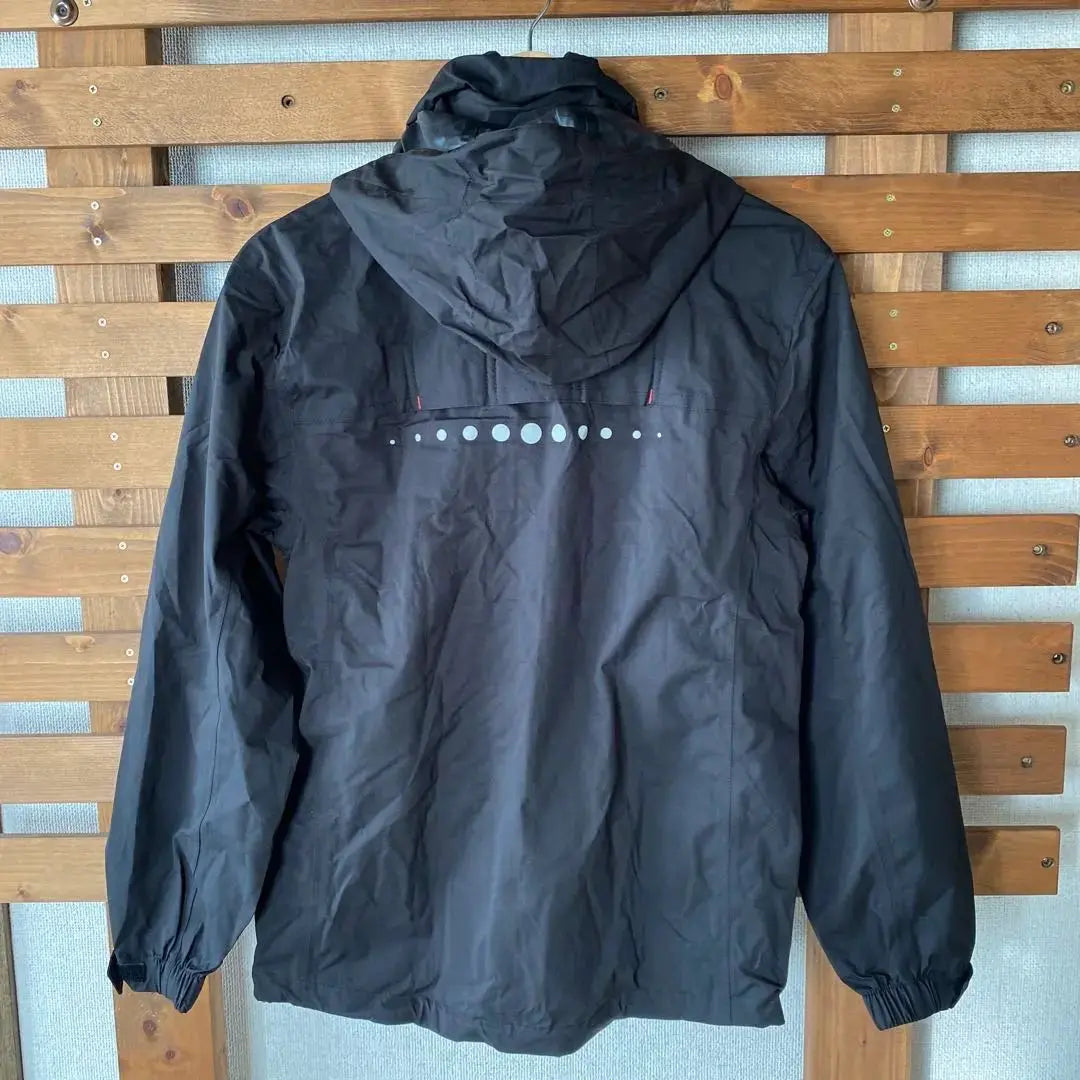 Repner, rainwear, waterproof jacket, hooded, outdoor, black, beautiful condition★