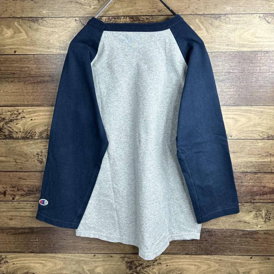 7593 Used clothing Raglan sleeve T-shirt Front print size S