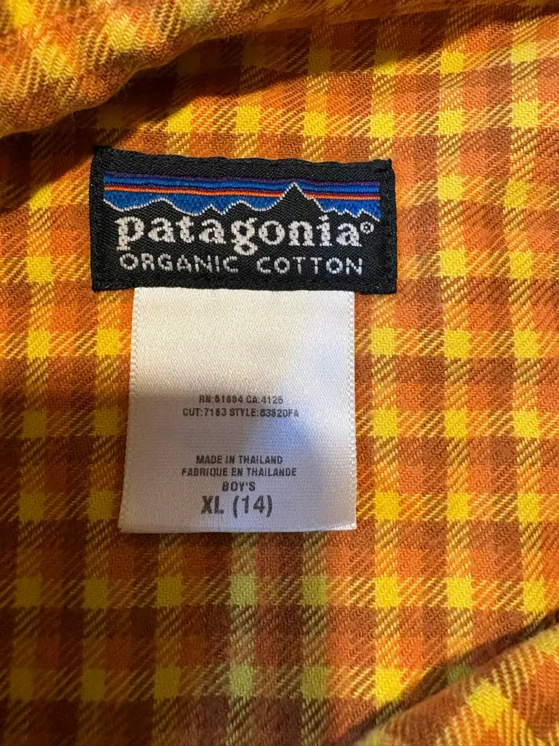 Camisa de cuadros de algodón orgánico Patagonia XL