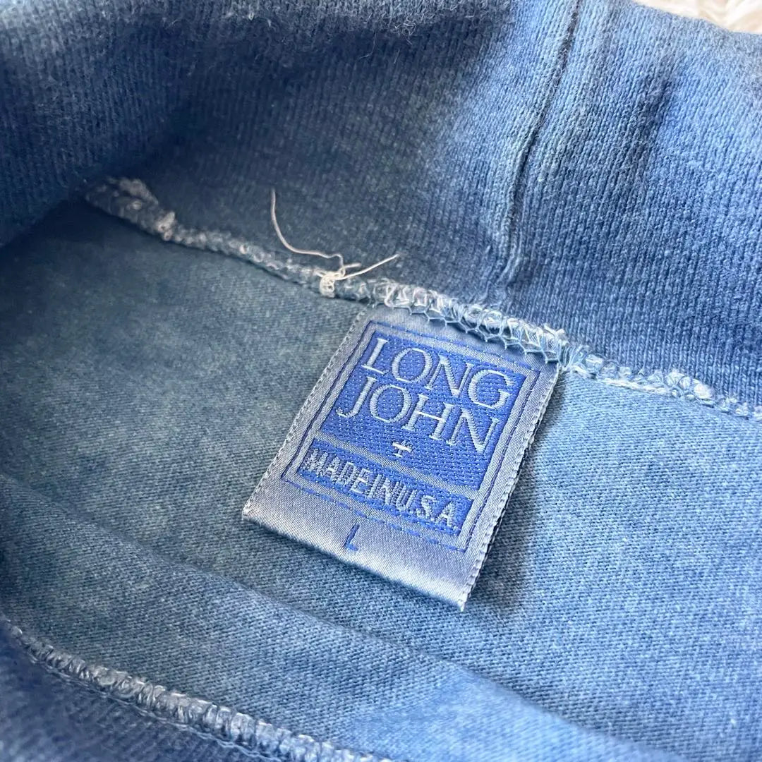 Beauty Long John Manga larga Cut Saw L Indigo USA | 美品 LONG JOHN 長袖カットソー L インディゴ USA製