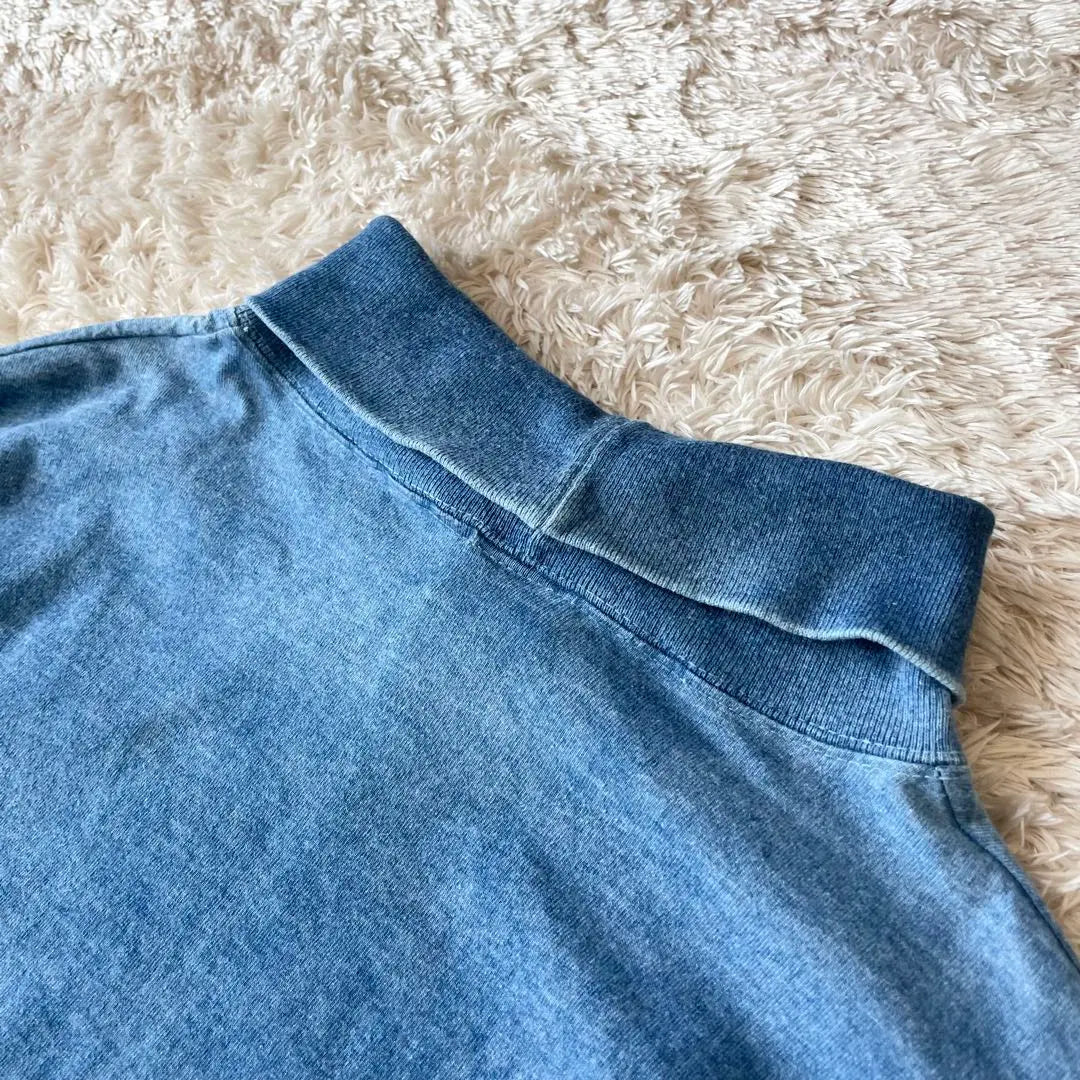 Beauty Long John Manga larga Cut Saw L Indigo USA | 美品 LONG JOHN 長袖カットソー L インディゴ USA製