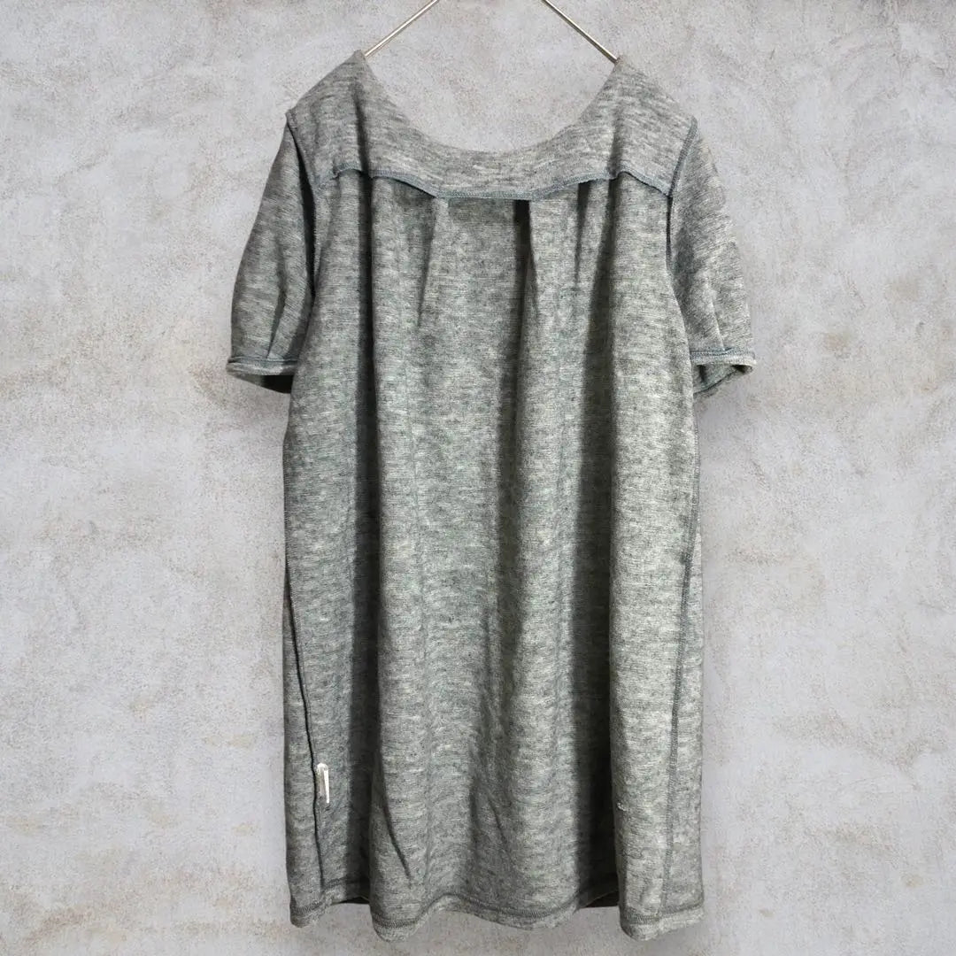 A22222 Mamike Coco Short Sleeve Tunic [38] Puff sleeve gray | a22222 ママイクコ パリ 半袖チュニック【38】パフスリーブ グレー