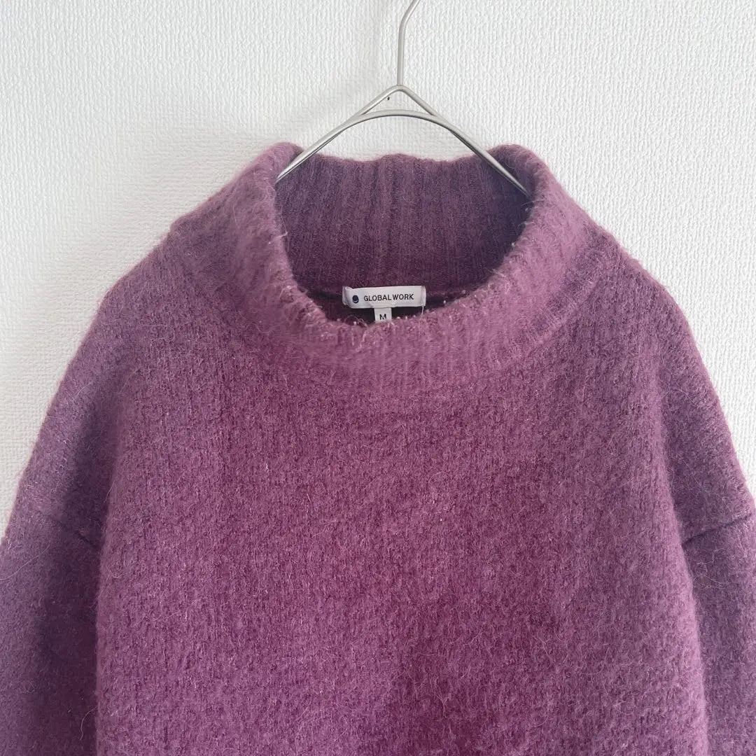 [GLOBAL WORK] Mock neck knit alpa car blend natural material | 【GLOBAL WORK】　モックネック　ニット　アルパカブレンド　天然素材