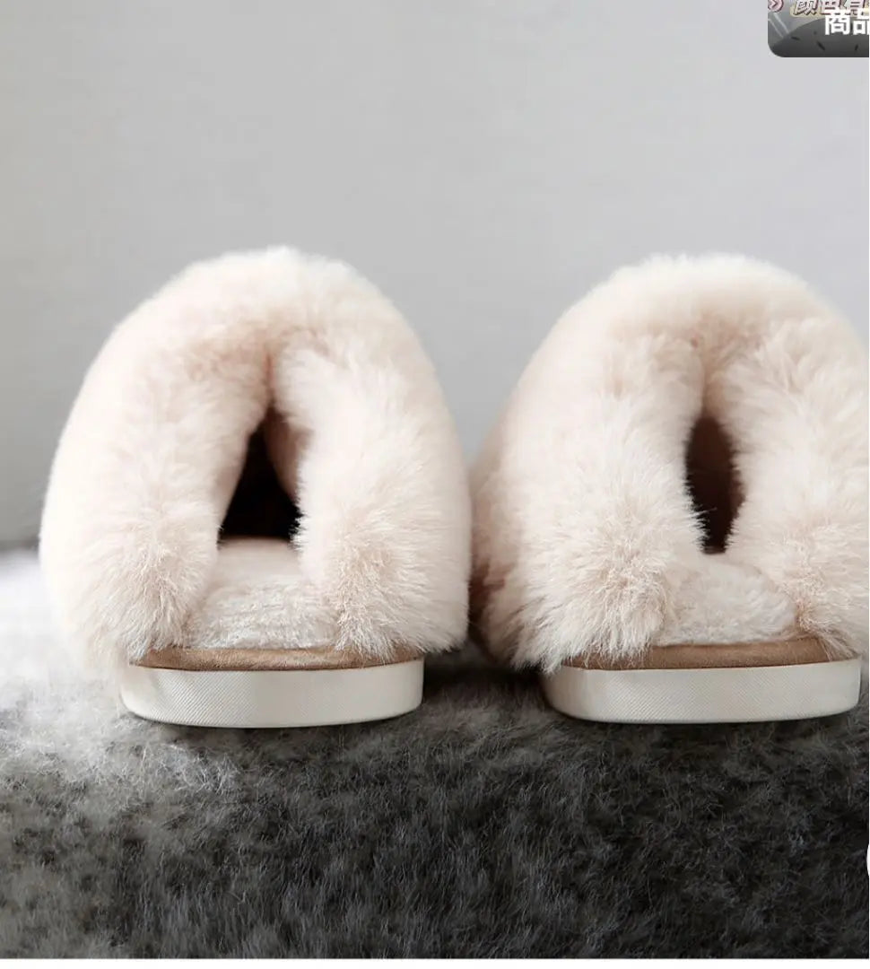 Slippers, room shoes, warm, sheepskin, high-looking, unisex, faux fur