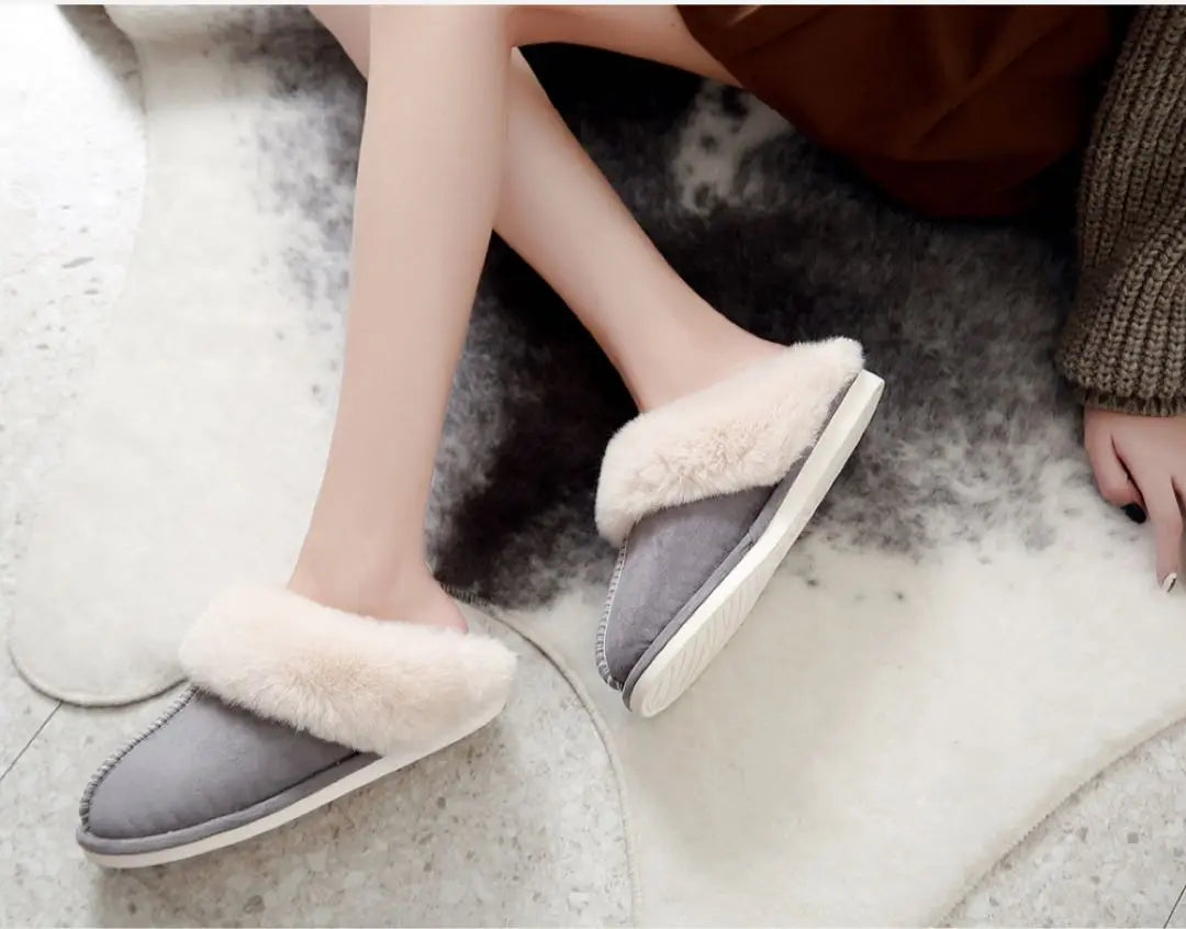 Slippers, room shoes, warm, sheepskin, high-looking, unisex, faux fur