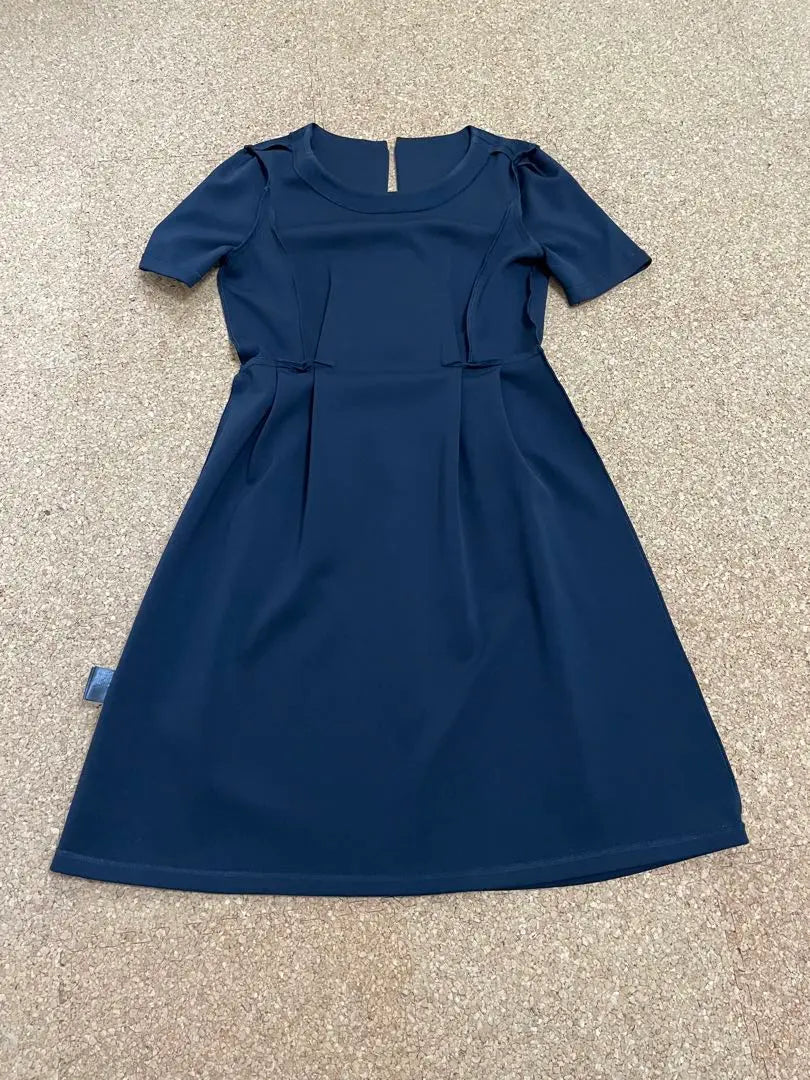 Vestido manga corta ANAYI azul marino 38 sin usar | 未使用ANAYI半袖ワンピース紺38