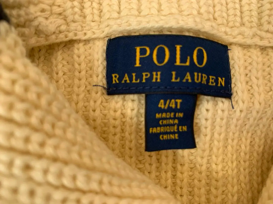 Ralph Lauren Ivory Sweater Knit 4T Logo