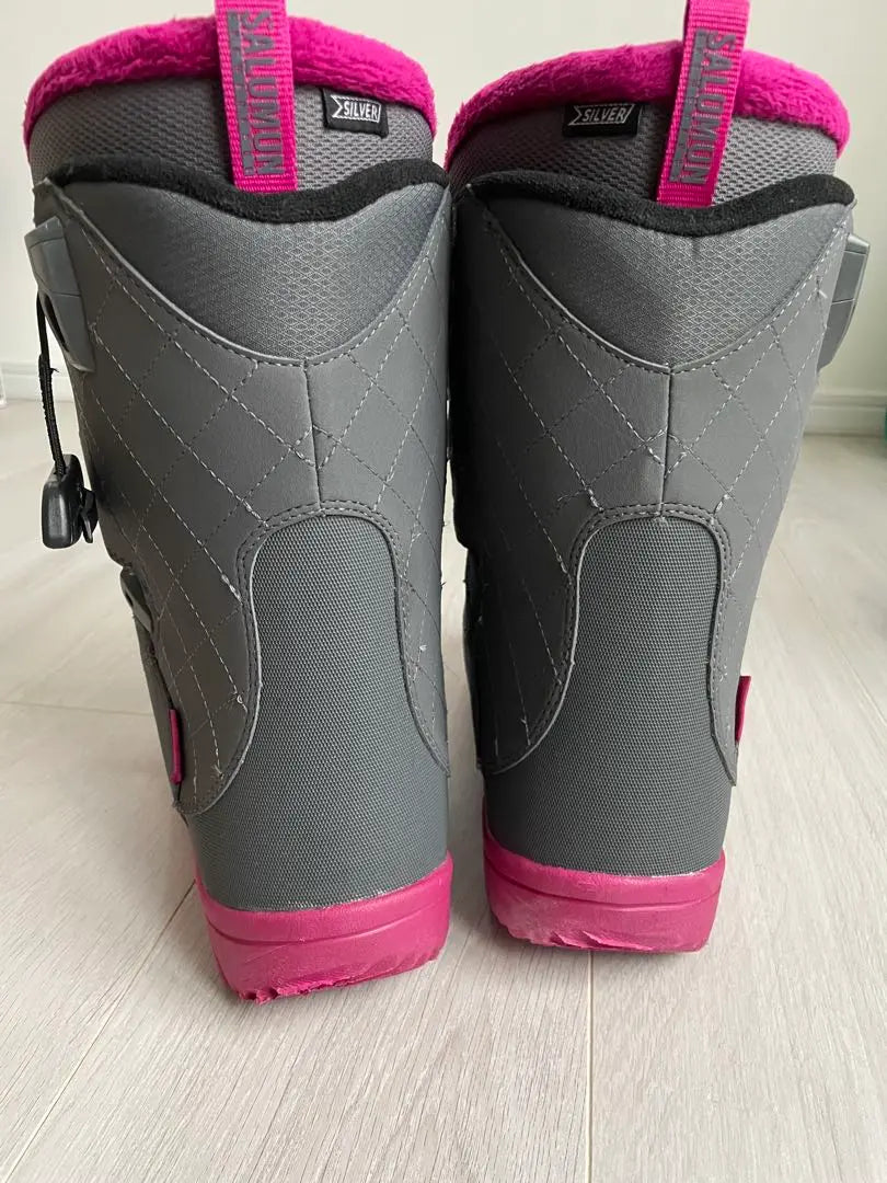 SALOMON Women's Snowboard Boots, Gray/Pink