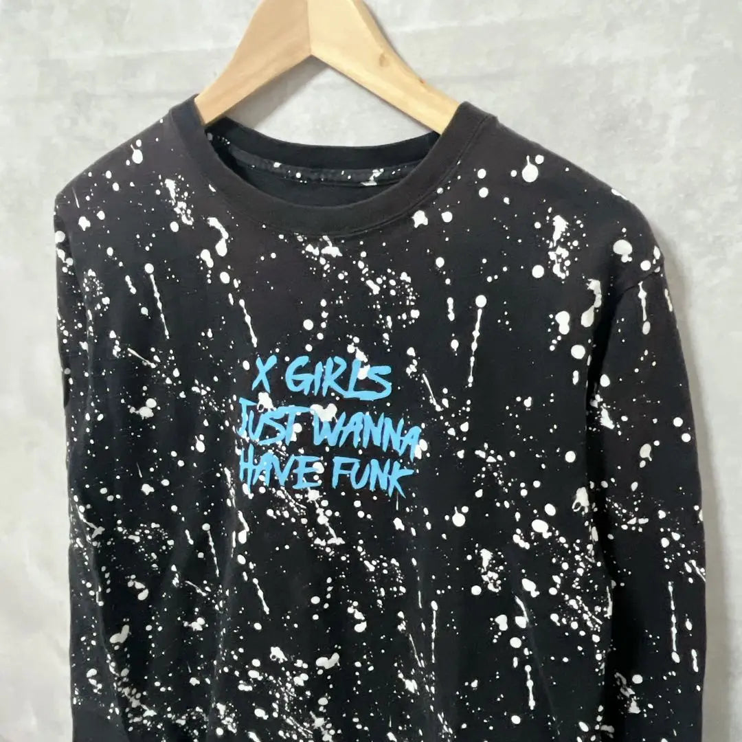 X GIRL Splatter Pattern Long Sleeve T -shirt Size 2 M X Girl Ron T | X GIRL スプラッター柄 長袖Tシャツ サイズ2 M エックスガール　ロンT