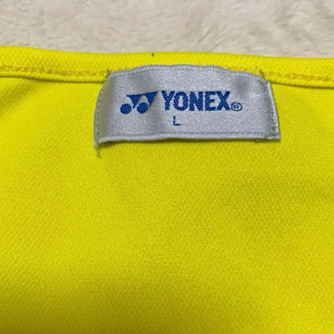 Hermosa camiseta de juego Yonex para mujer, color amarillo, talla L