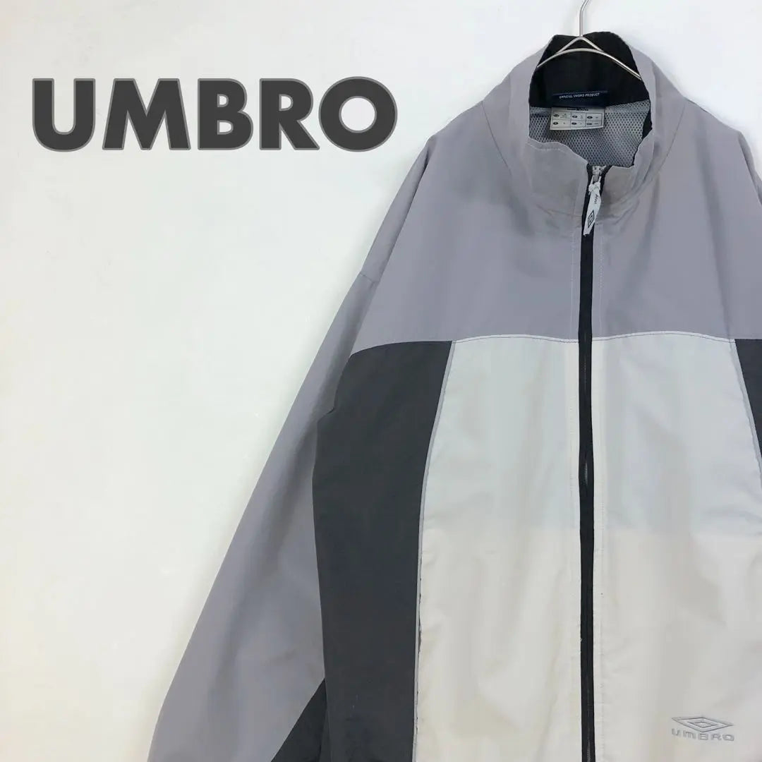 2997 Umbro jersey track jacket embroidered logo loose grey