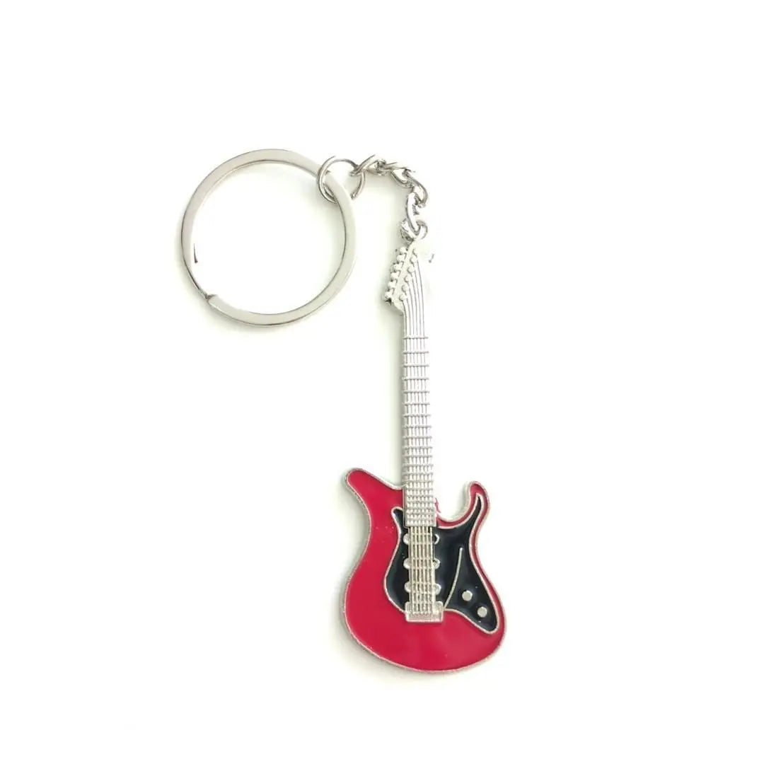 [Reducción de precio] Nuevo llavero, guitarra, bolso, rojo, llave, llavero, ③