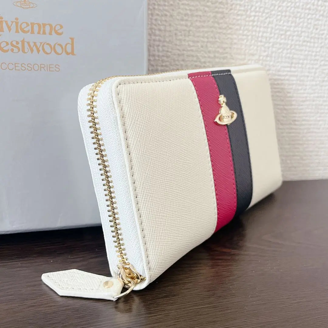 Brand new, unused, Vivienne's long wallet, white, 55VV353, men's, women's