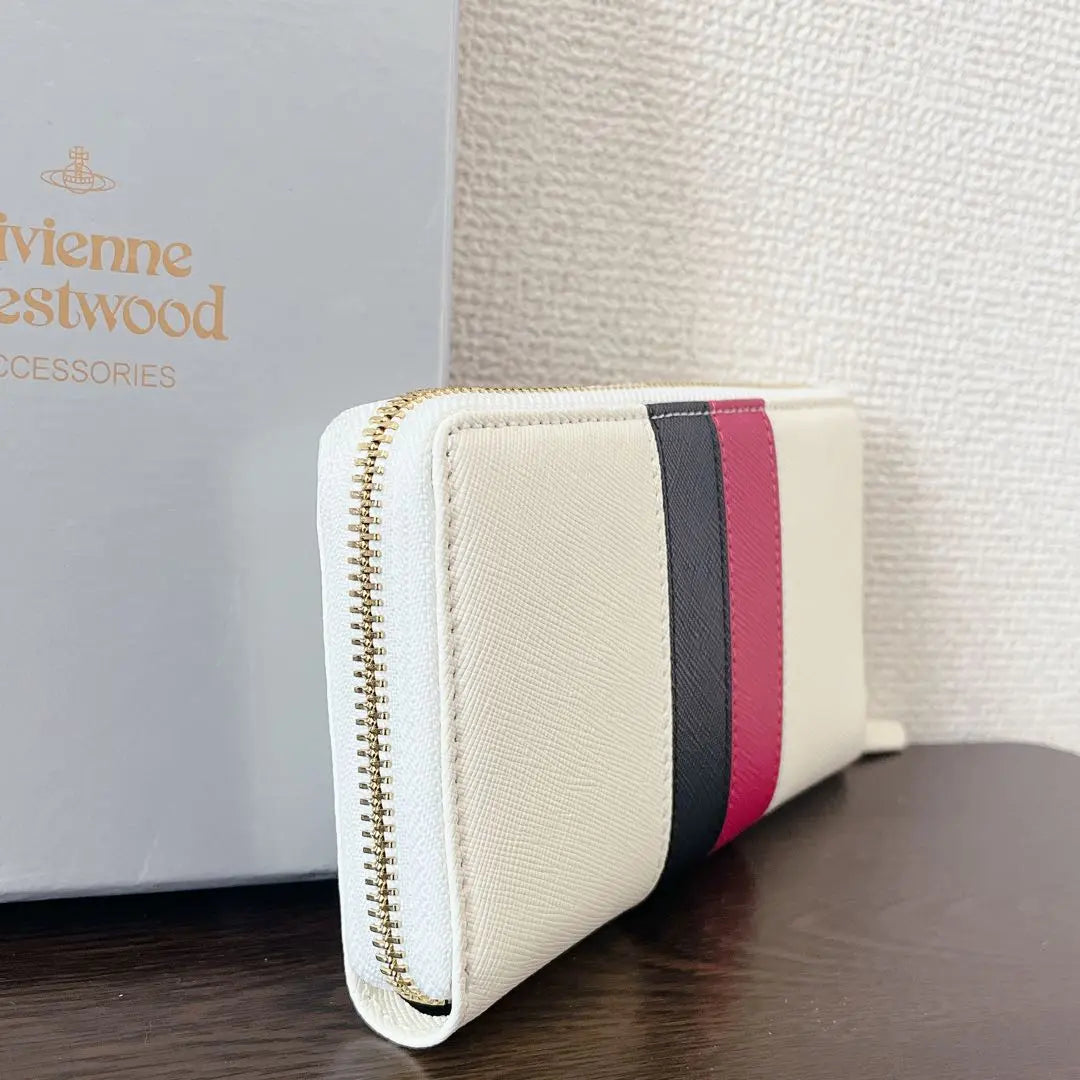 Brand new, unused, Vivienne's long wallet, white, 55VV353, men's, women's