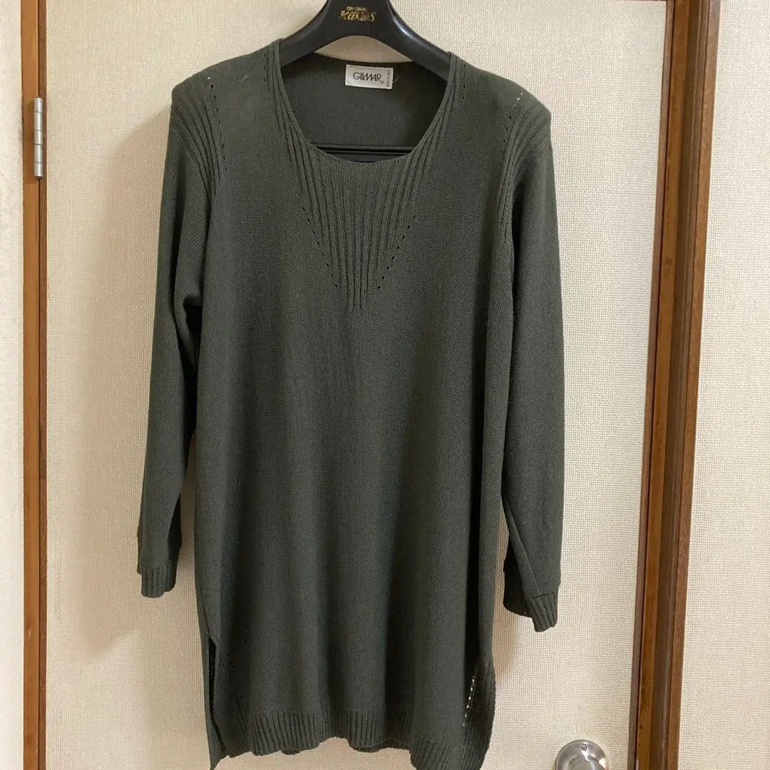 Women's long sleeve thin knit long tops made in Italy XL