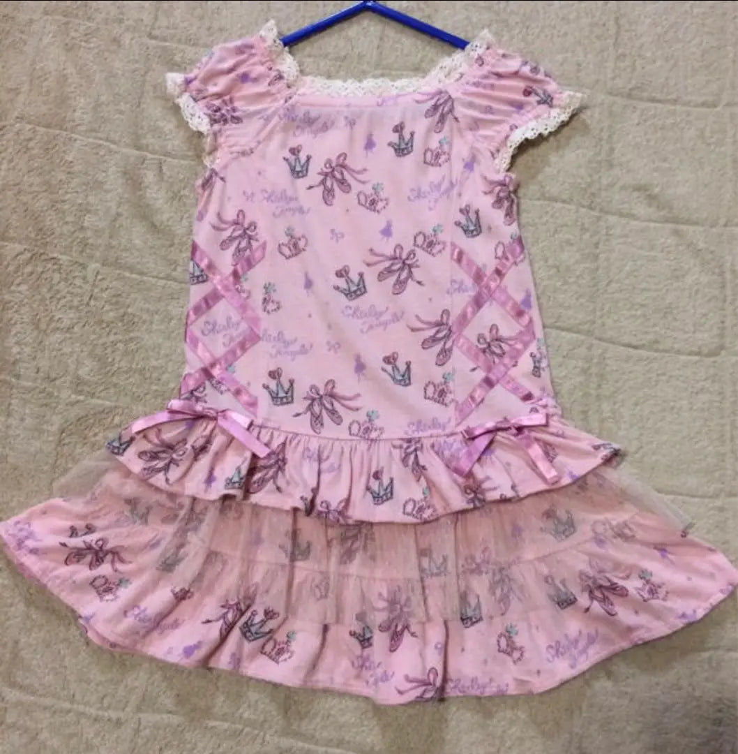 Shirley Temple Size: 100 Pink Floral Ruffle Dress