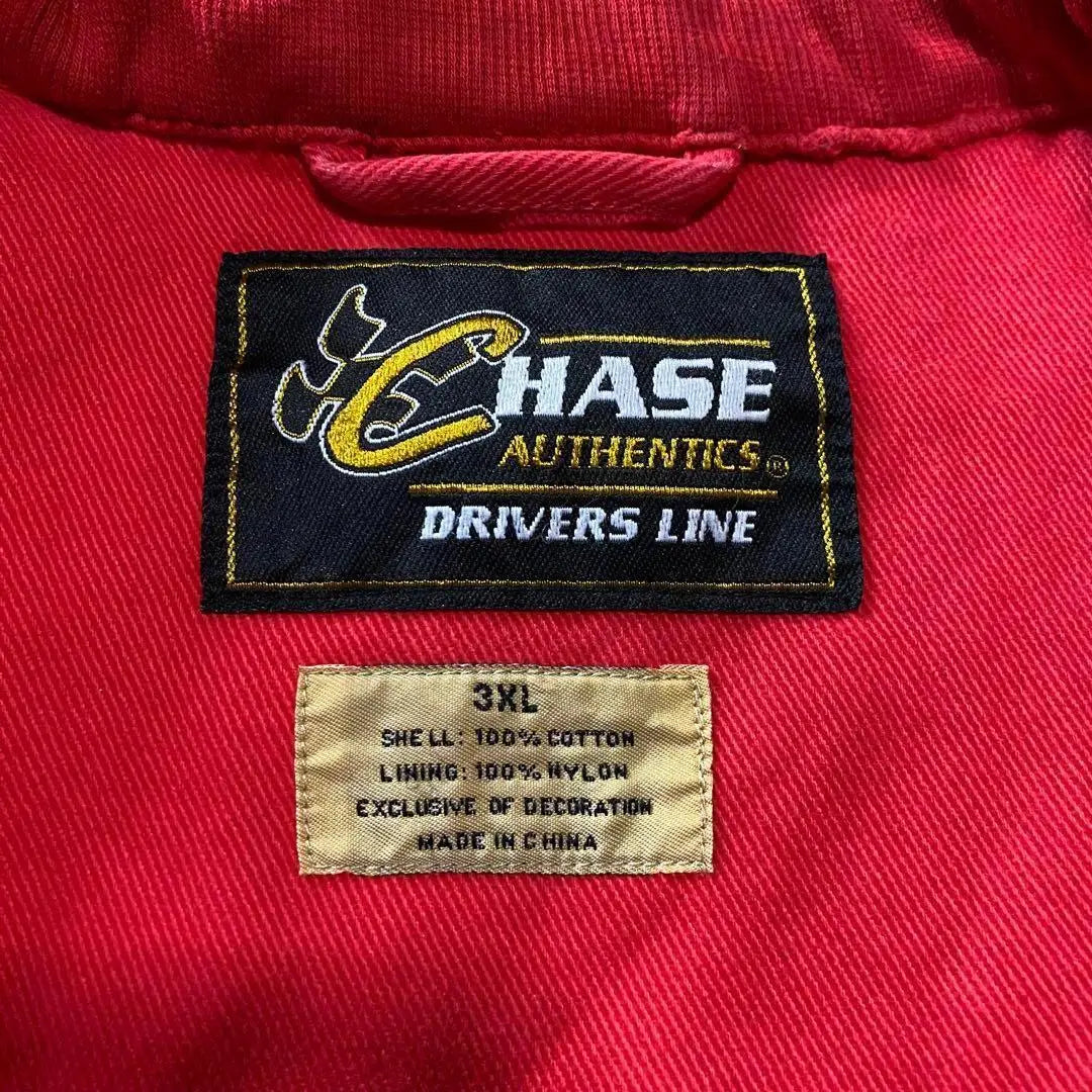 [Rare] CHASE Budweiser Patch Embroidery Racing Jacket XXXL