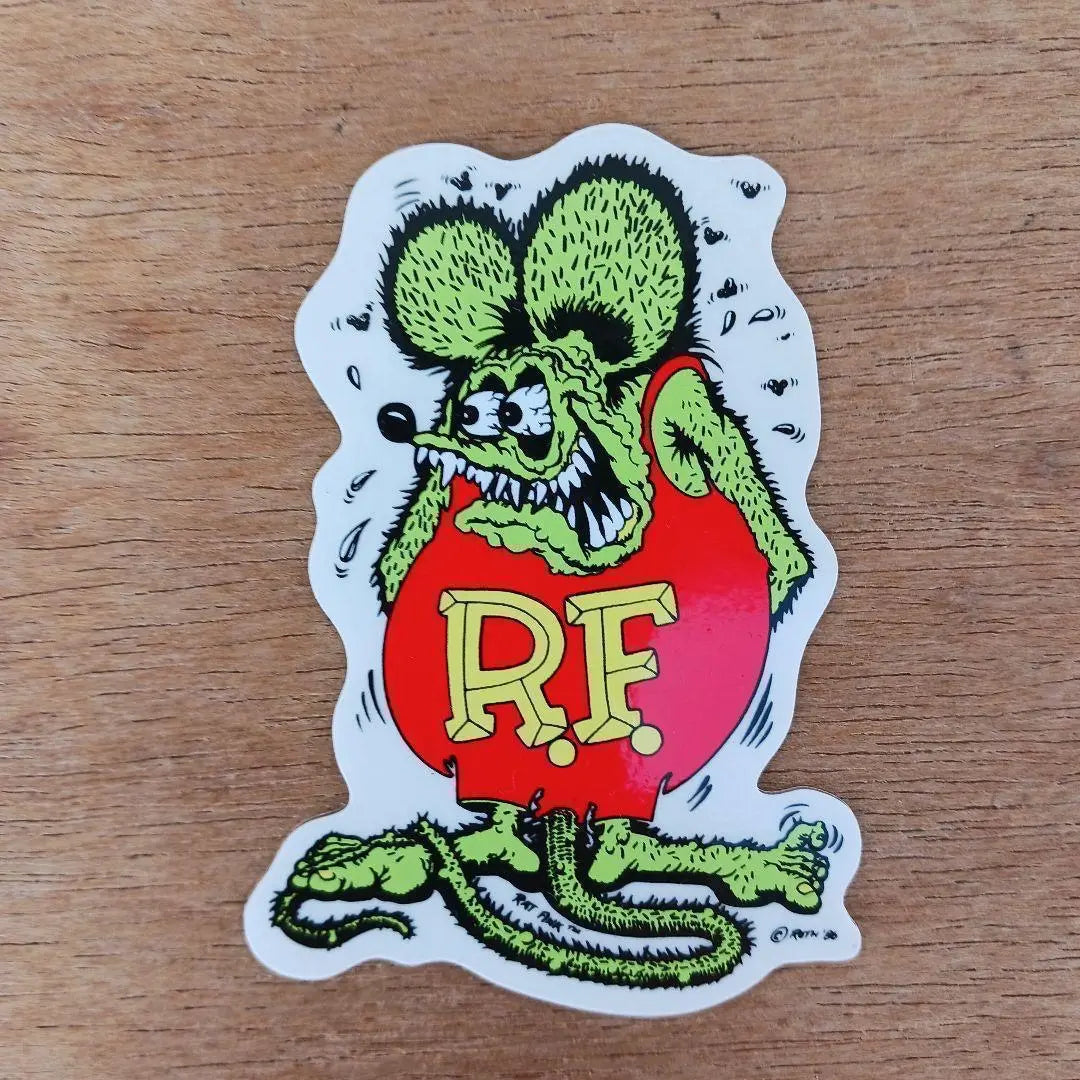 Rat Fink Die Cut Sticker S Size (Green)