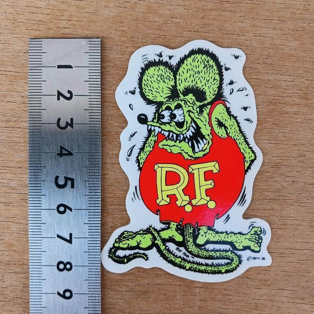 Rat Fink Die Cut Sticker S Size (Green)