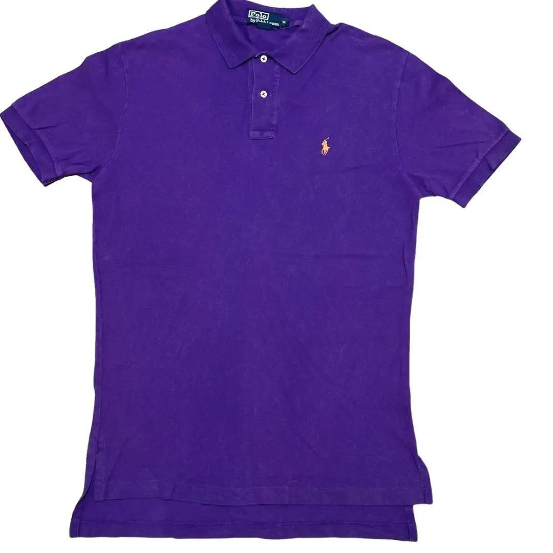 Polo Ralph Lauren Short Sleeve Polo Shirt Plain Purple Pony Embroidery Summer Secondhand Clothing H95