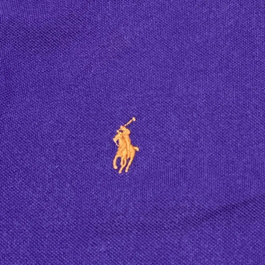 Polo Ralph Lauren Short Sleeve Polo Shirt Plain Purple Pony Embroidery Summer Secondhand Clothing H95