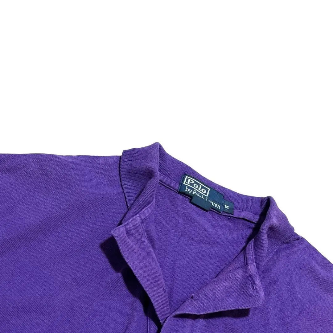 Polo Ralph Lauren Short Sleeve Polo Shirt Plain Purple Pony Embroidery Summer Secondhand Clothing H95