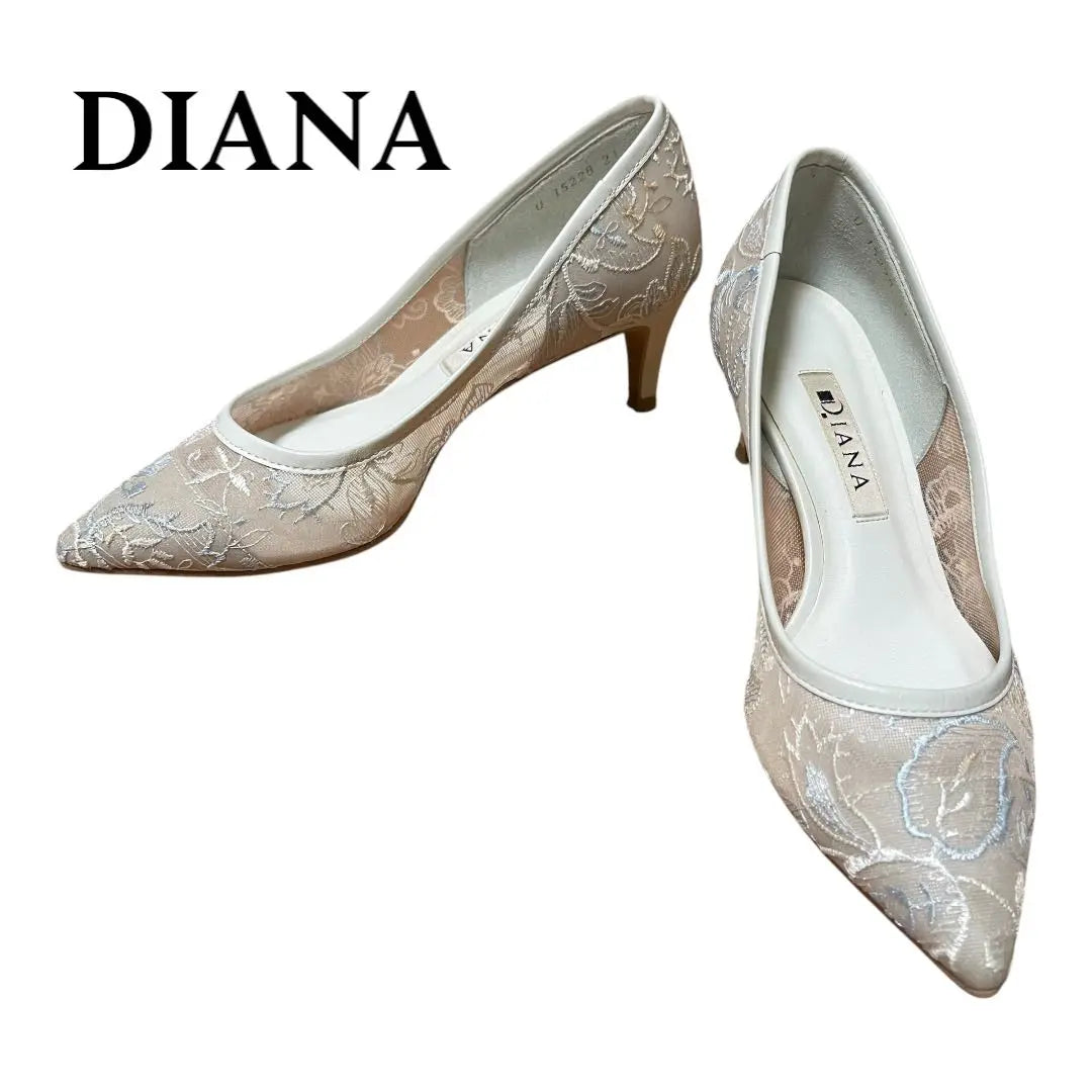 [Good condition] DIANA Bridal Shoes Shoes Lace Pumps 21cm