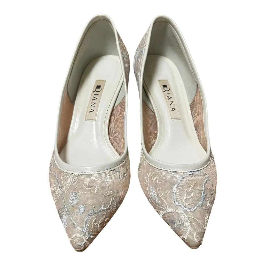 [Good condition] DIANA Bridal Shoes Shoes Lace Pumps 21cm