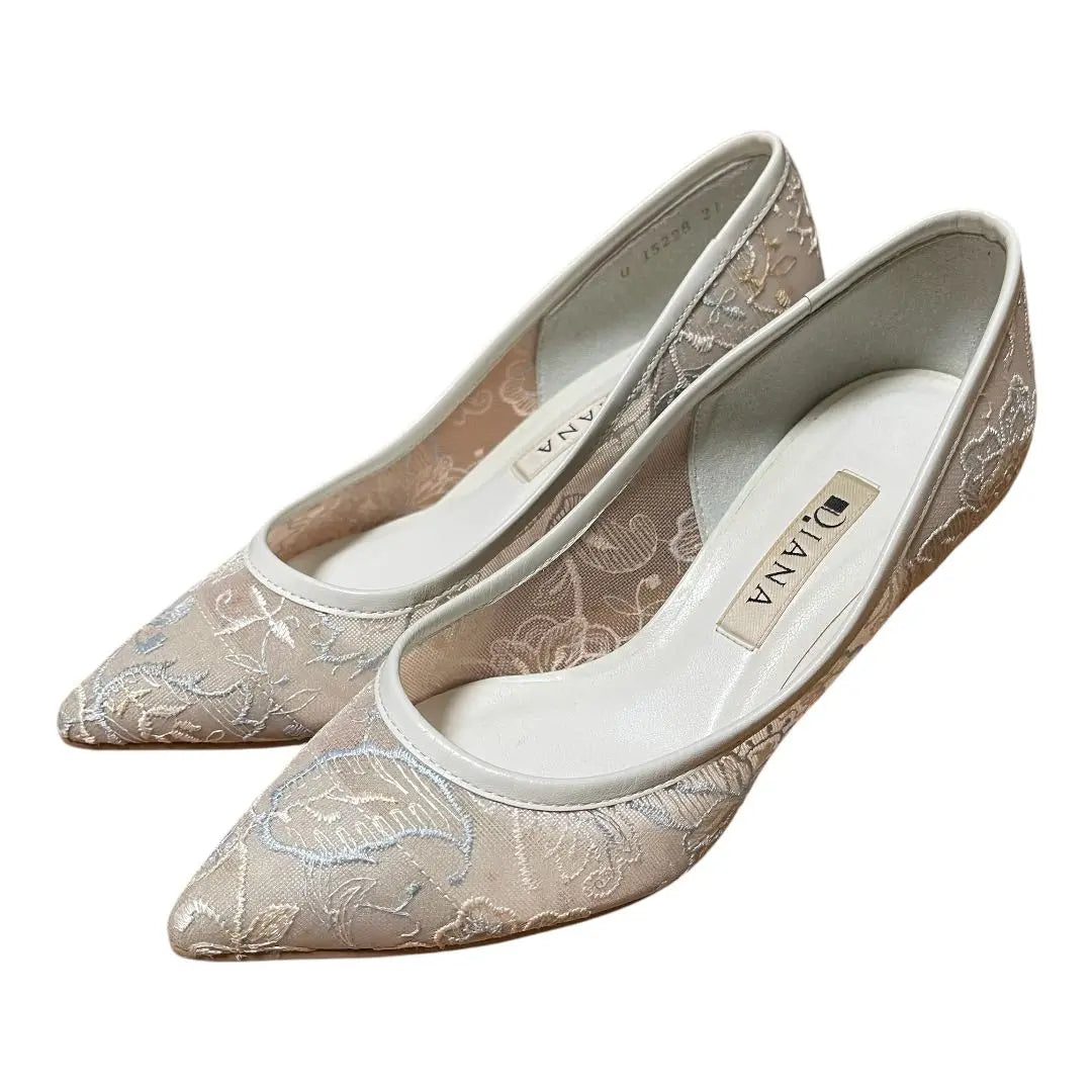 [Good condition] DIANA Bridal Shoes Shoes Lace Pumps 21cm