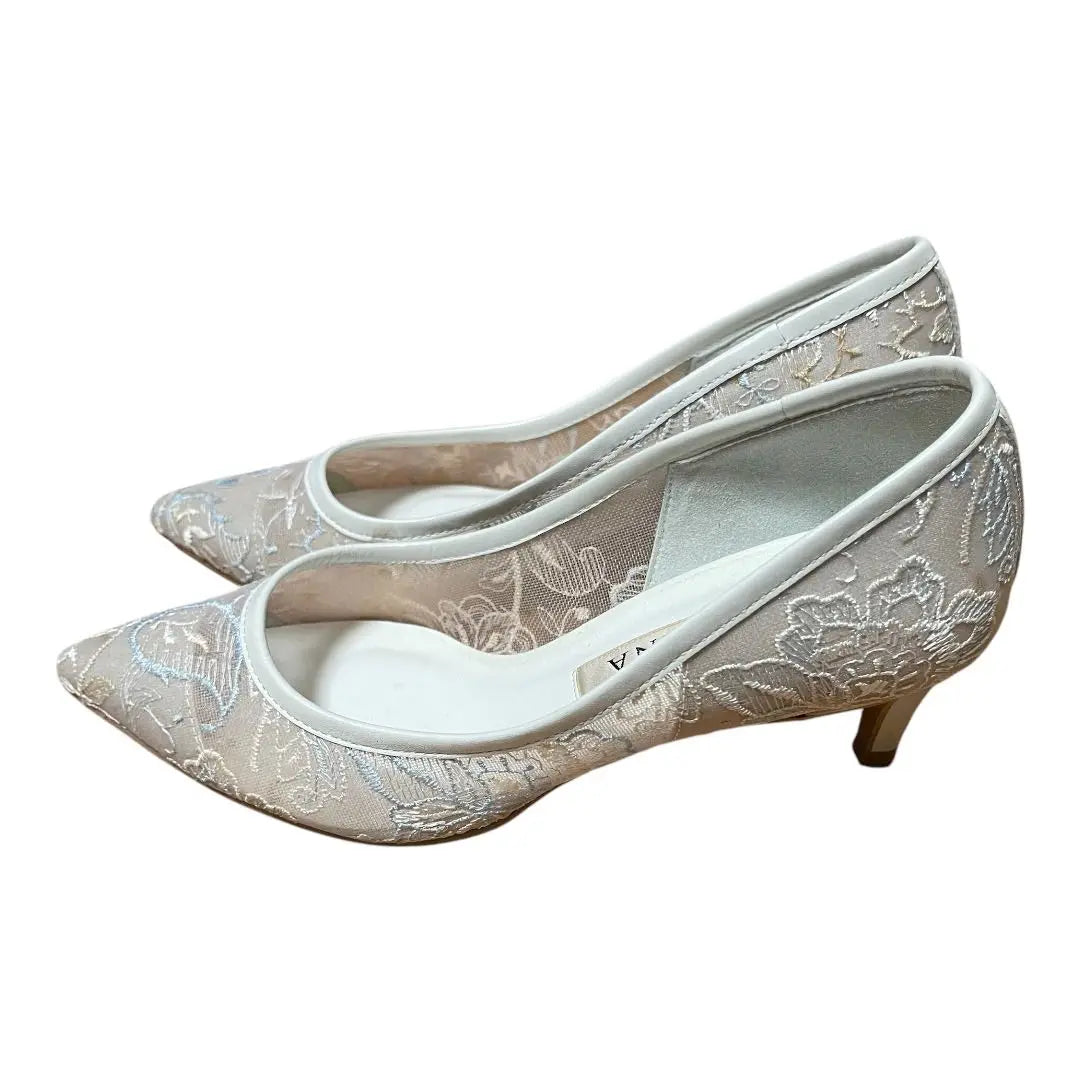 [Good condition] DIANA Bridal Shoes Shoes Lace Pumps 21cm