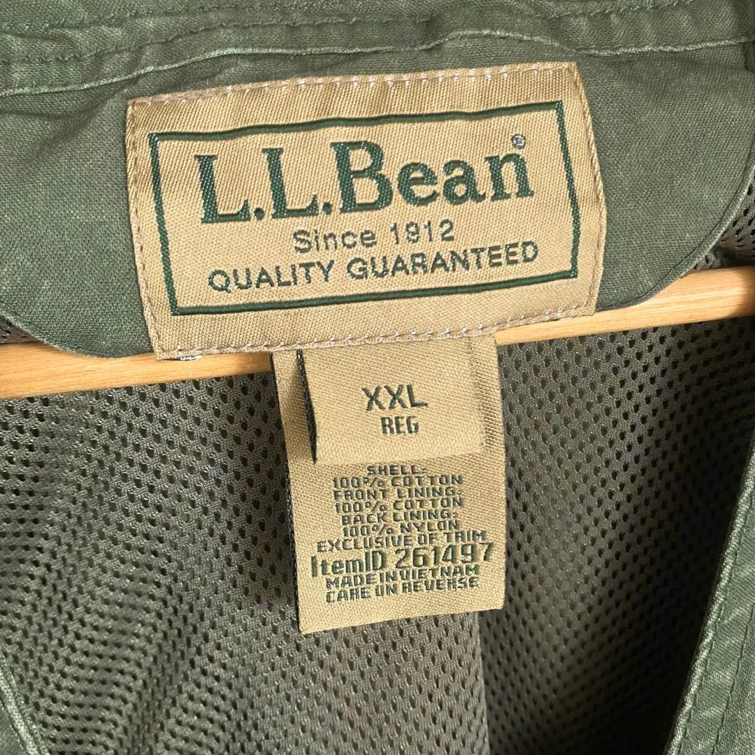 2XL L.L.BEAN Safari Vest Green