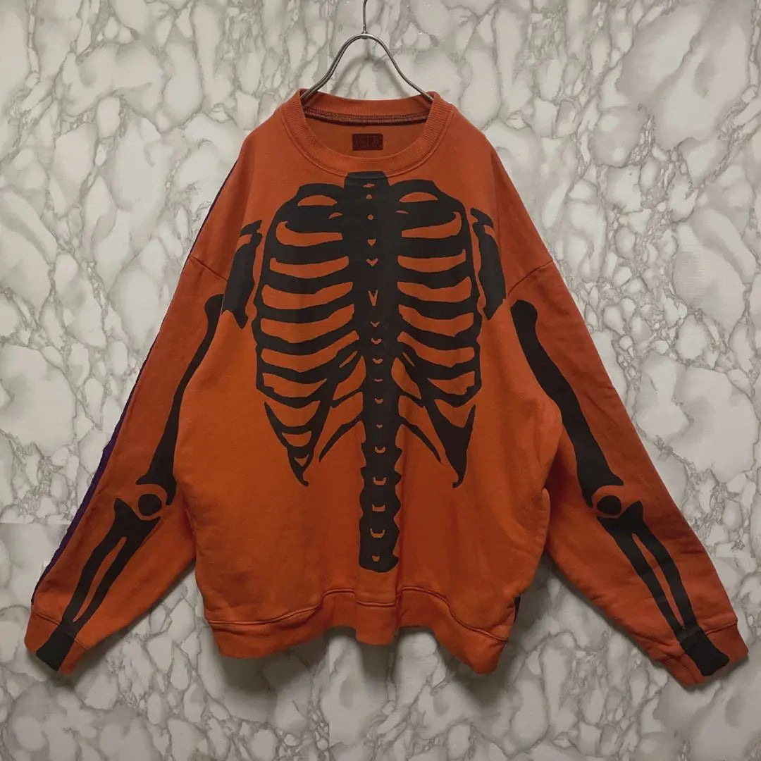 Sudadera con diseño de calavera de hueso de KAPITAL en color raro en buen estado fabricada en Japón