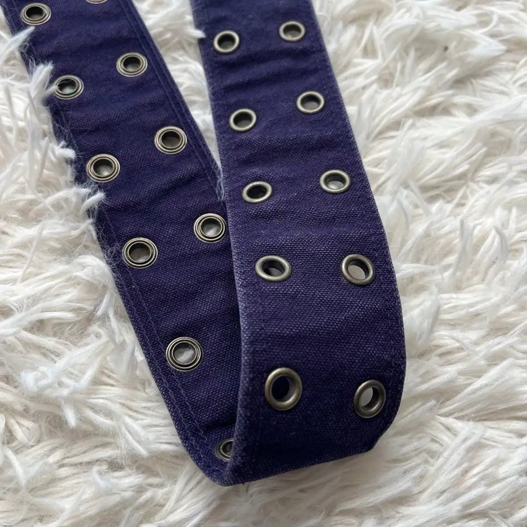 45prm leather cotton indigo 2pin belt