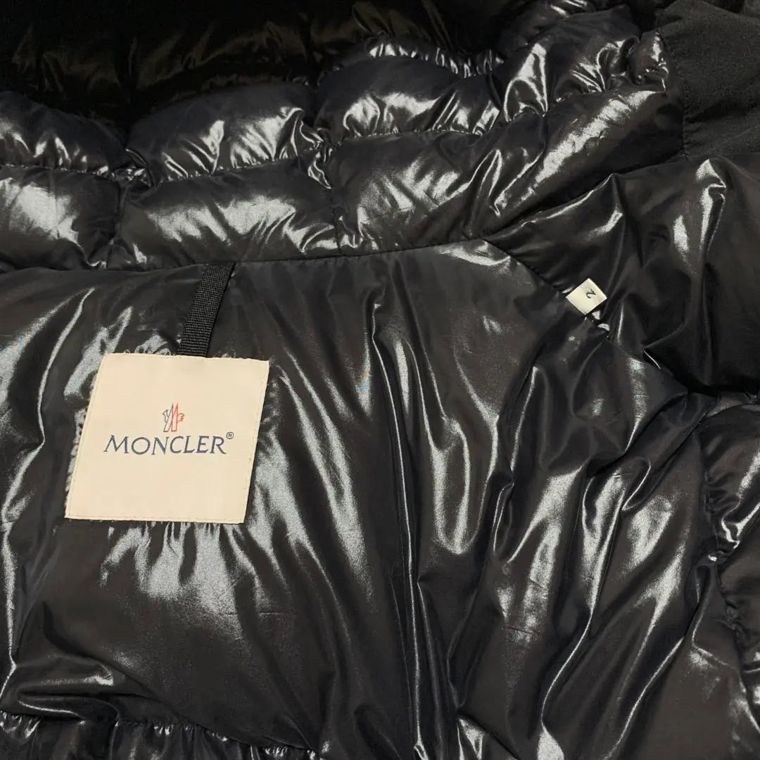 Moncler FORSTER Chaqueta larga de plumón negra Talla 2