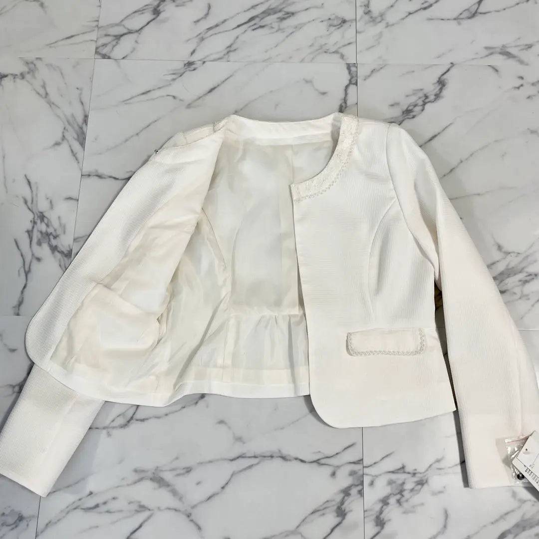 Traje de una pieza talla 11 para mujer, blanco, nuevo, sin usar, traje de ceremonia de graduación