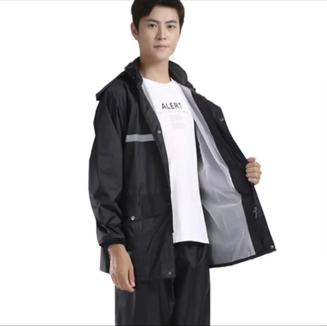 ② Raincoat, rain jacket, rain gear, unisex, kappa, commuting, school, 2XL