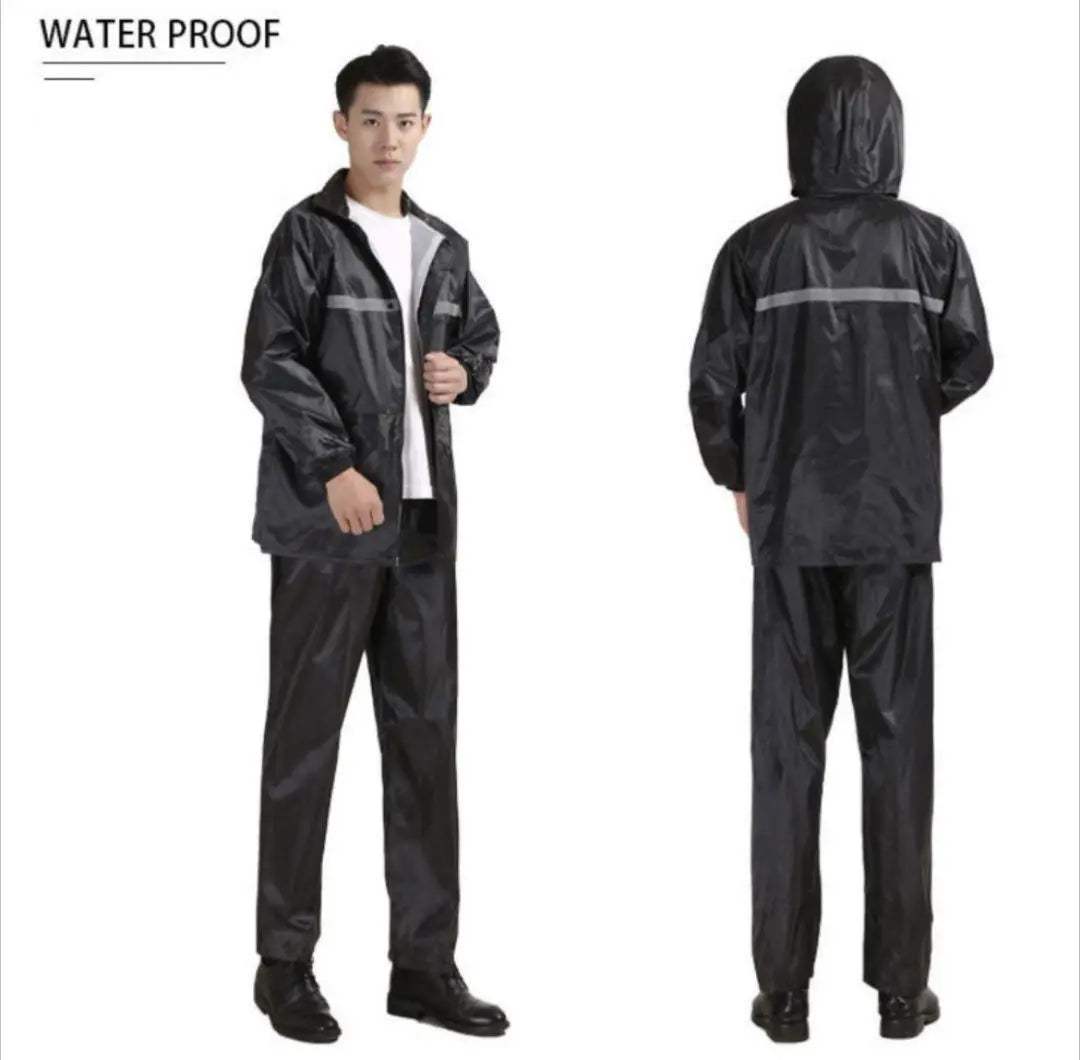 ② Chubasquero, chaqueta para lluvia, ropa impermeable, unisex, kappa, para ir al trabajo, para la escuela, 2XL