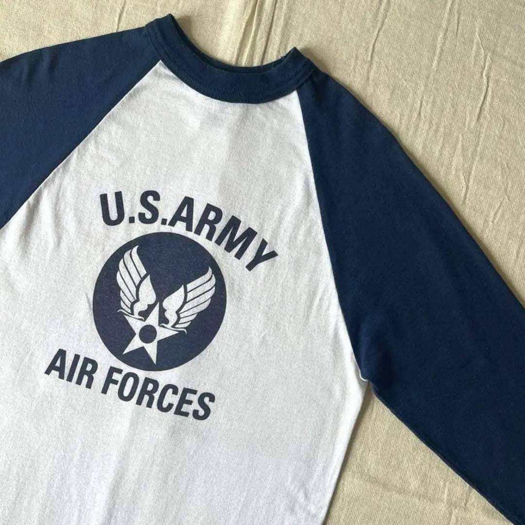 00s Made in Mexico US ARMY AIR FORCES Soaked Logo Raglan T