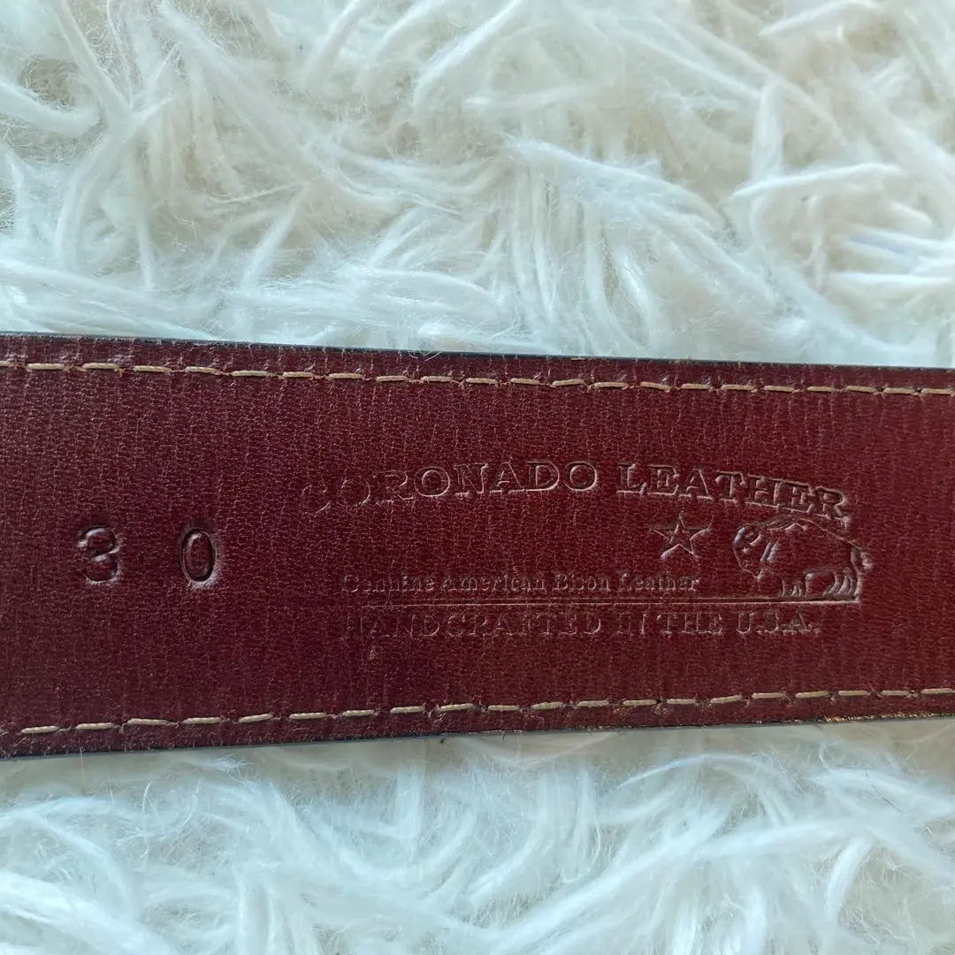 CORONADO LEATHER Coronado leather belt brown embossed