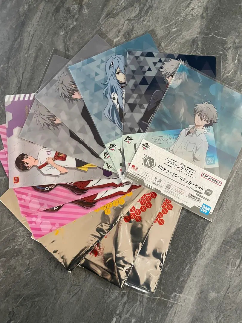 [Evangelion] Ichiban Kuji Clear File & Sticker Not For Sale 8-Piece Set of Ichiban Kuji Clear File & Sticker Not For Sale