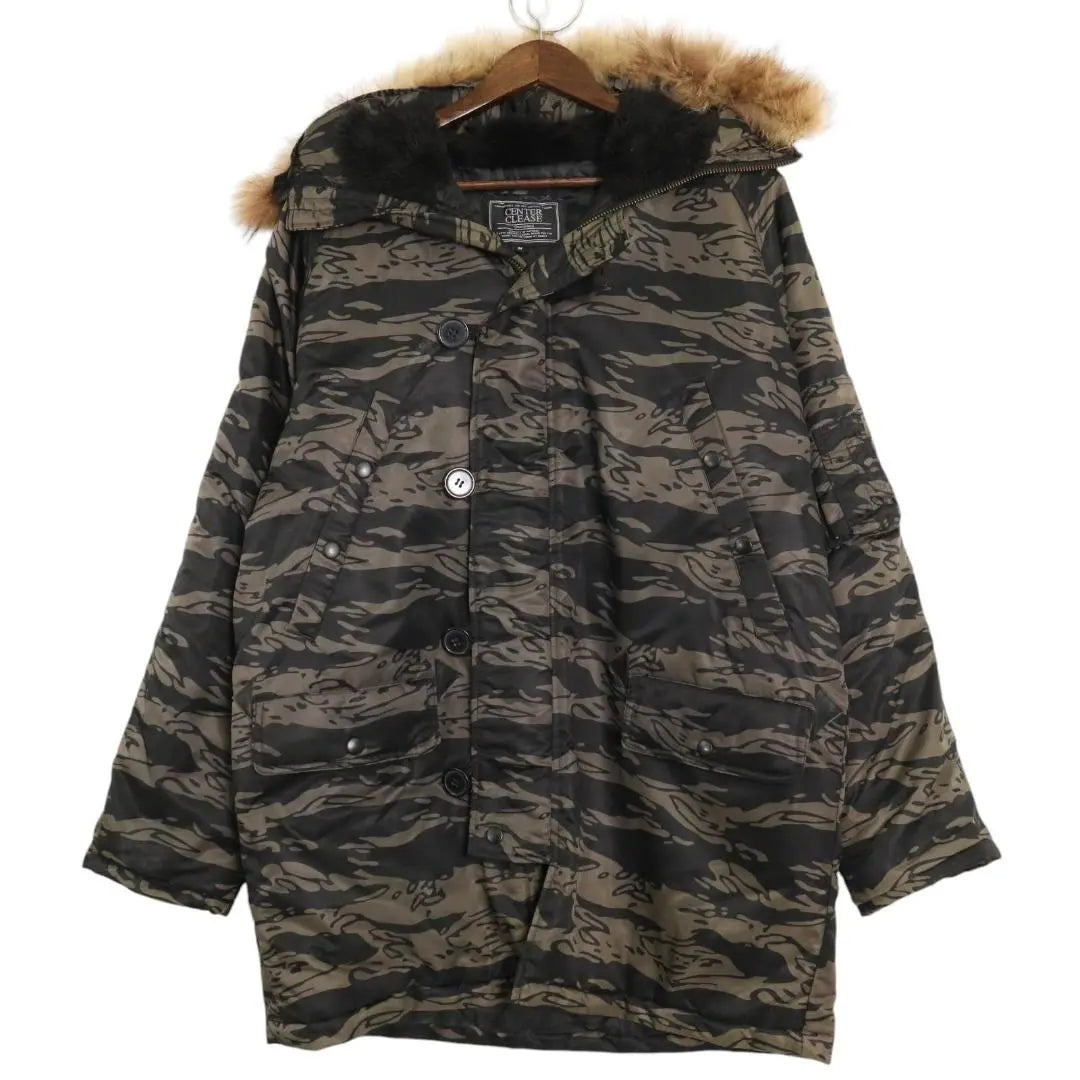 Chaqueta de vuelo CENTER CLEASE N-3B con estampado de camuflaje tigre, talla M