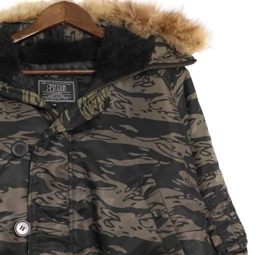 Chaqueta de vuelo CENTER CLEASE N-3B con estampado de camuflaje tigre, talla M