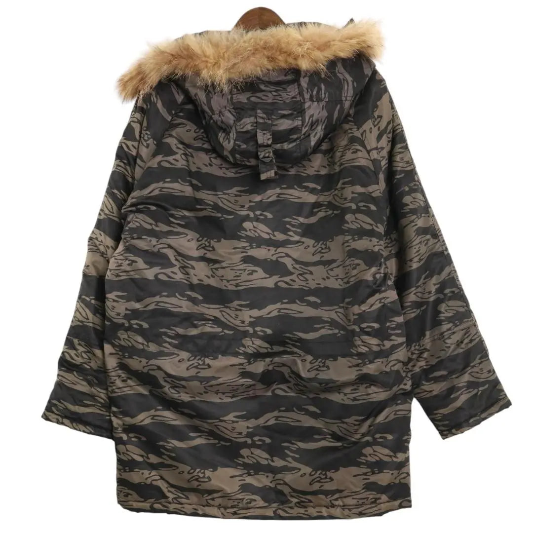 Chaqueta de vuelo CENTER CLEASE N-3B con estampado de camuflaje tigre, talla M