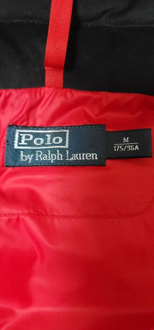 Chaleco de plumas con capucha de Polo by Ralph Lauren, talla M, color rojo