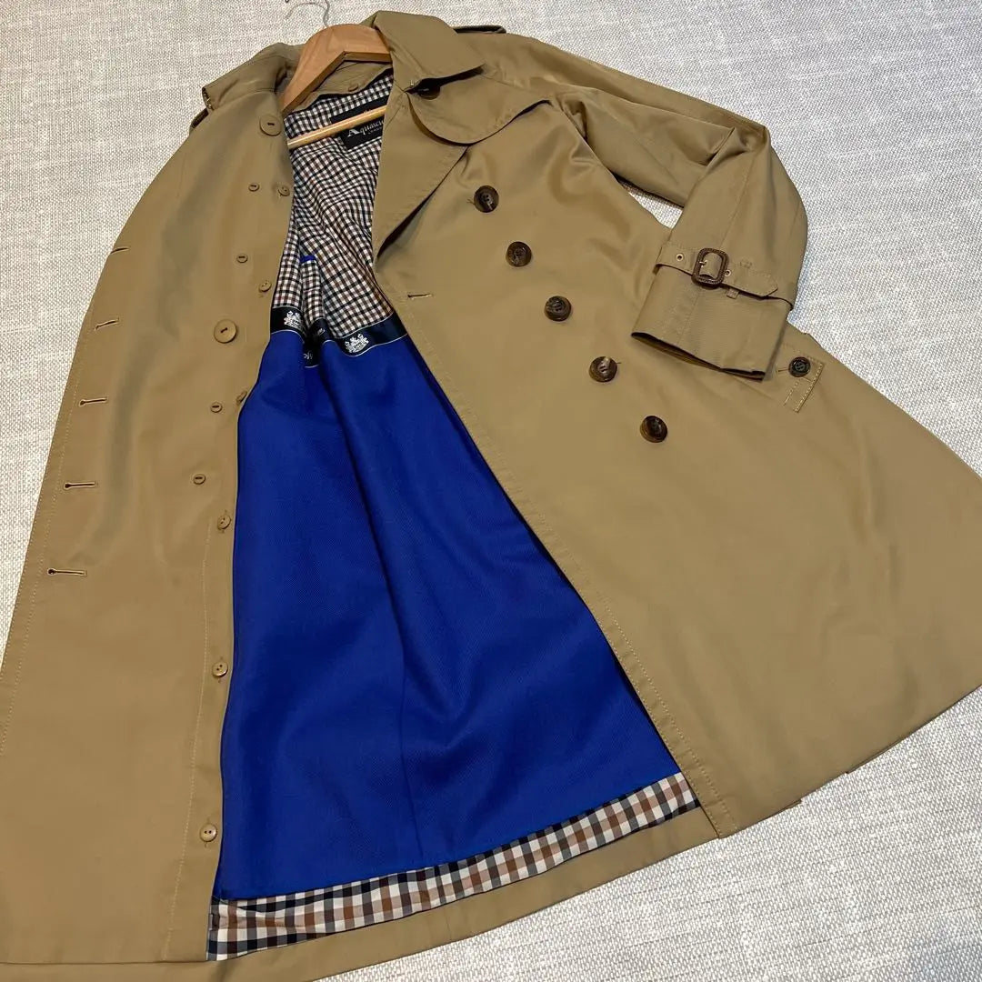 [Good condition] Aquascutum trench coat liner blue blue beige